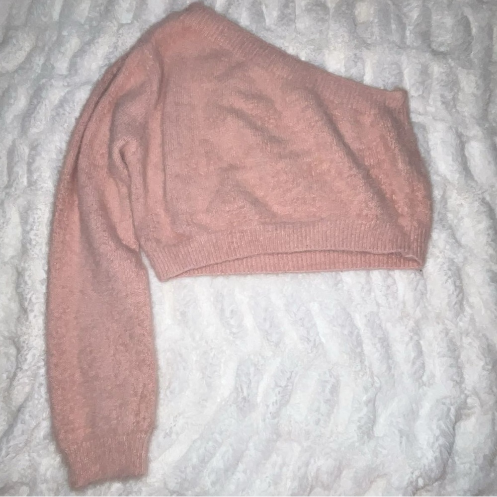 Better Be Pink Off-the-Shoulder Sweater